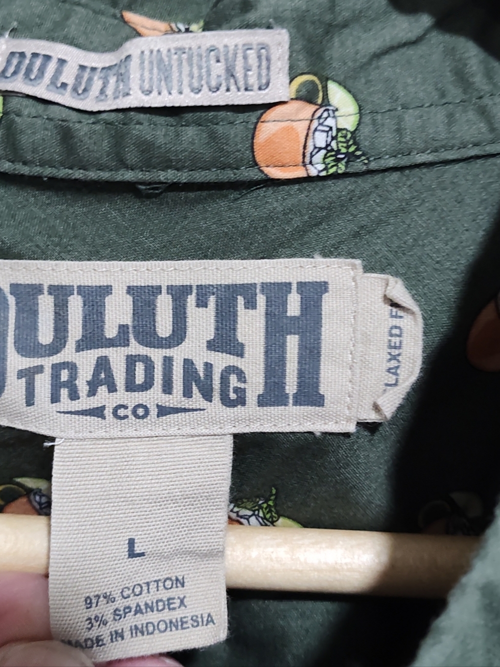 Duluth Trading Co Untucked Moscow Mule Long Sleeve Button Shirt Men's Large - Picture 7 of 8